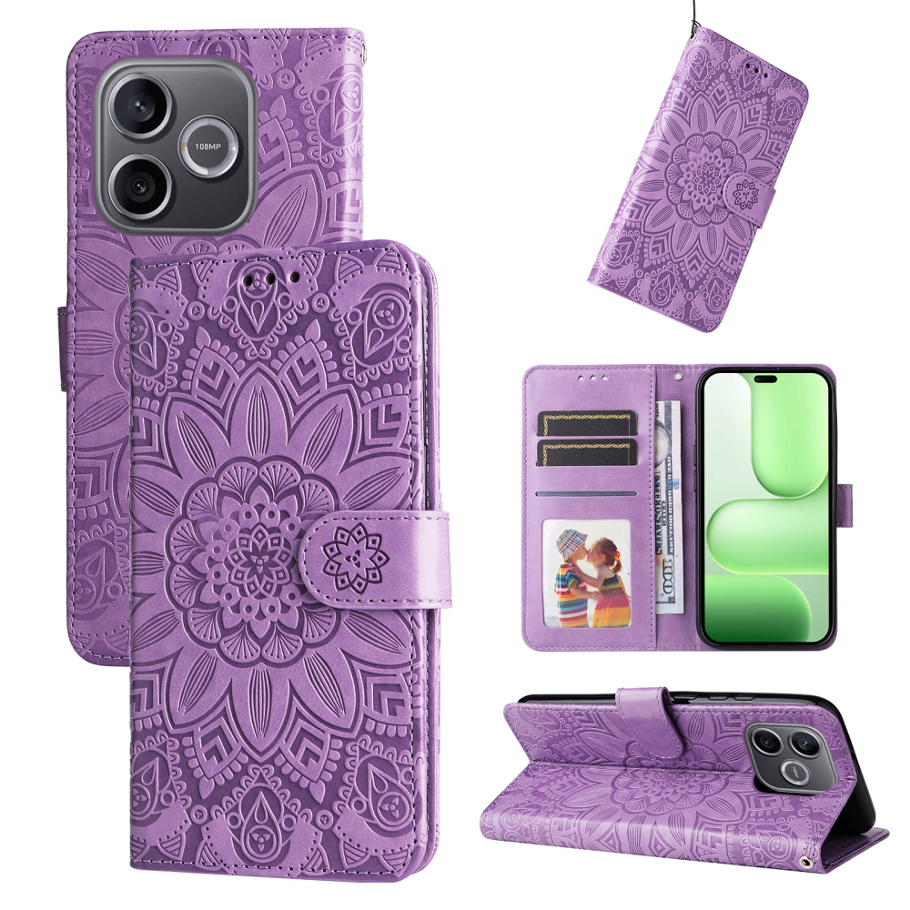 Sunflower knížkové pouzdro na Honor 600 Lite 5G - fialové