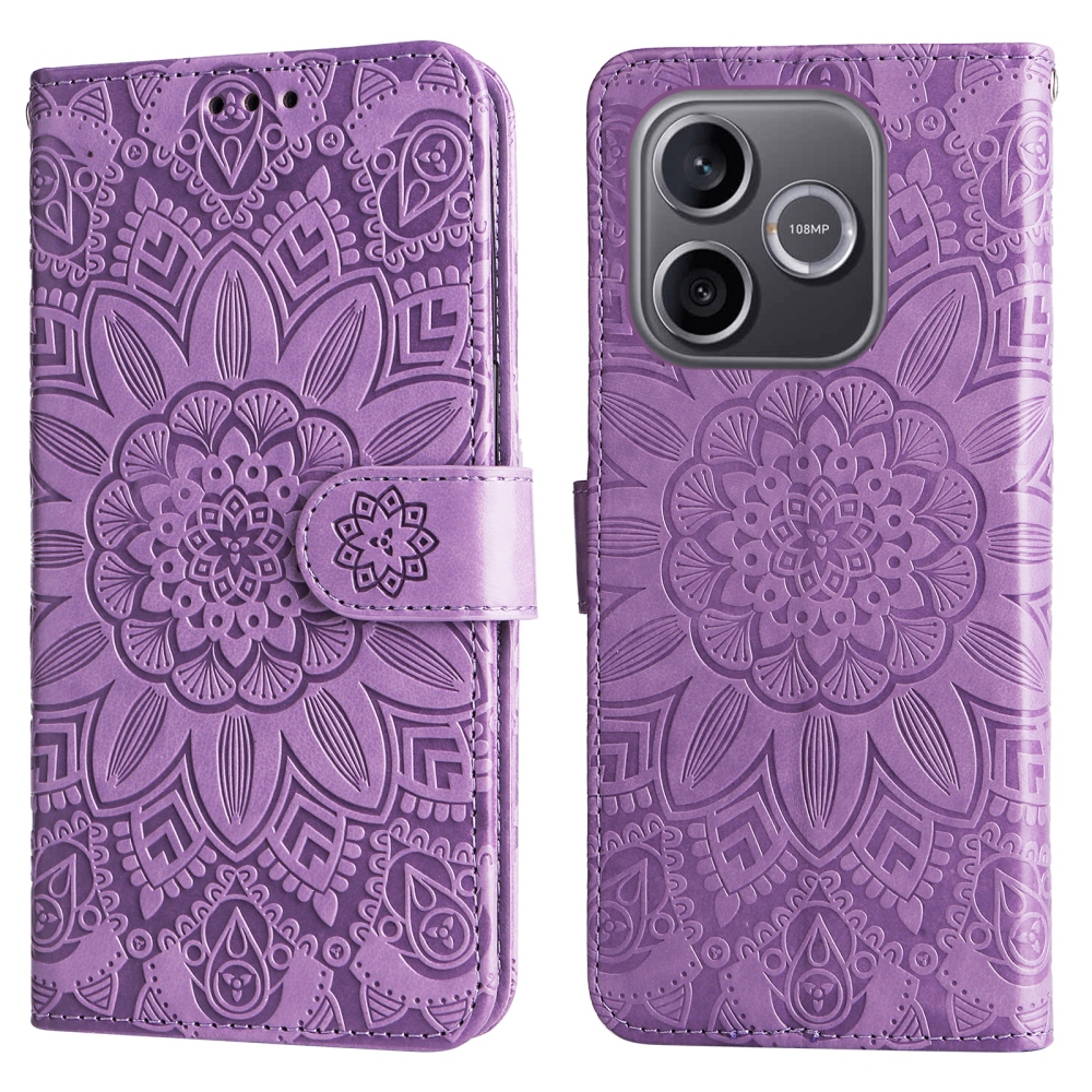 Sunflower knížkové pouzdro na Honor 600 Lite 5G - fialové
