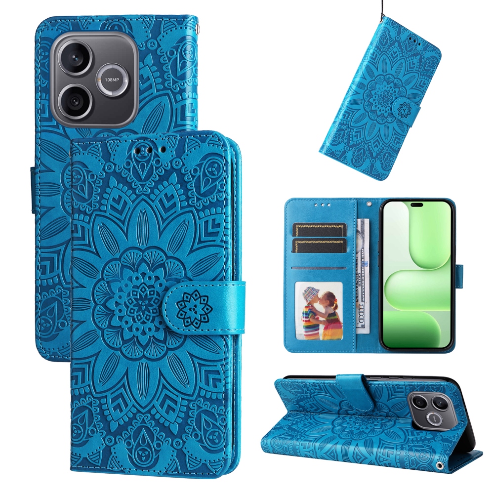 Sunflower knížkové pouzdro na Honor 600 Lite 5G - modré