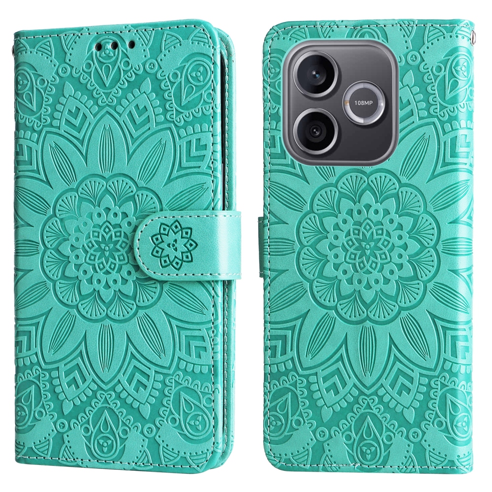 Sunflower knížkové pouzdro na Honor 600 Lite 5G - modrozelené