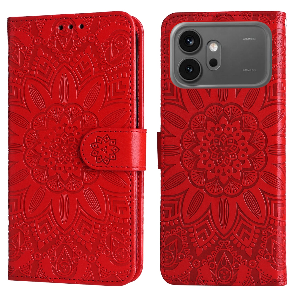 Sunflower knížkové pouzdro na Honor 600 Pro 5G/Honor 600 5G - červené