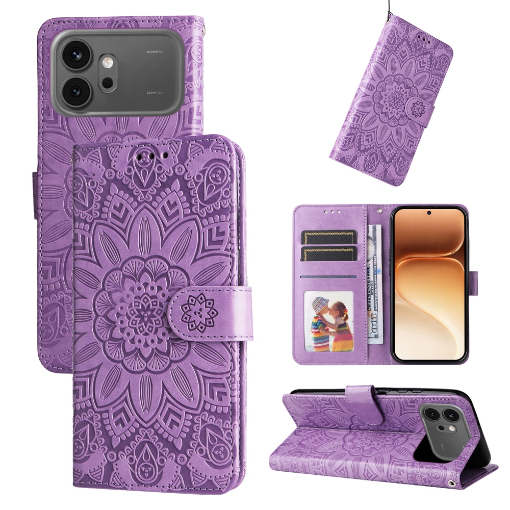 Sunflower knížkové pouzdro na Honor 600 Pro 5G/Honor 600 5G - fialové