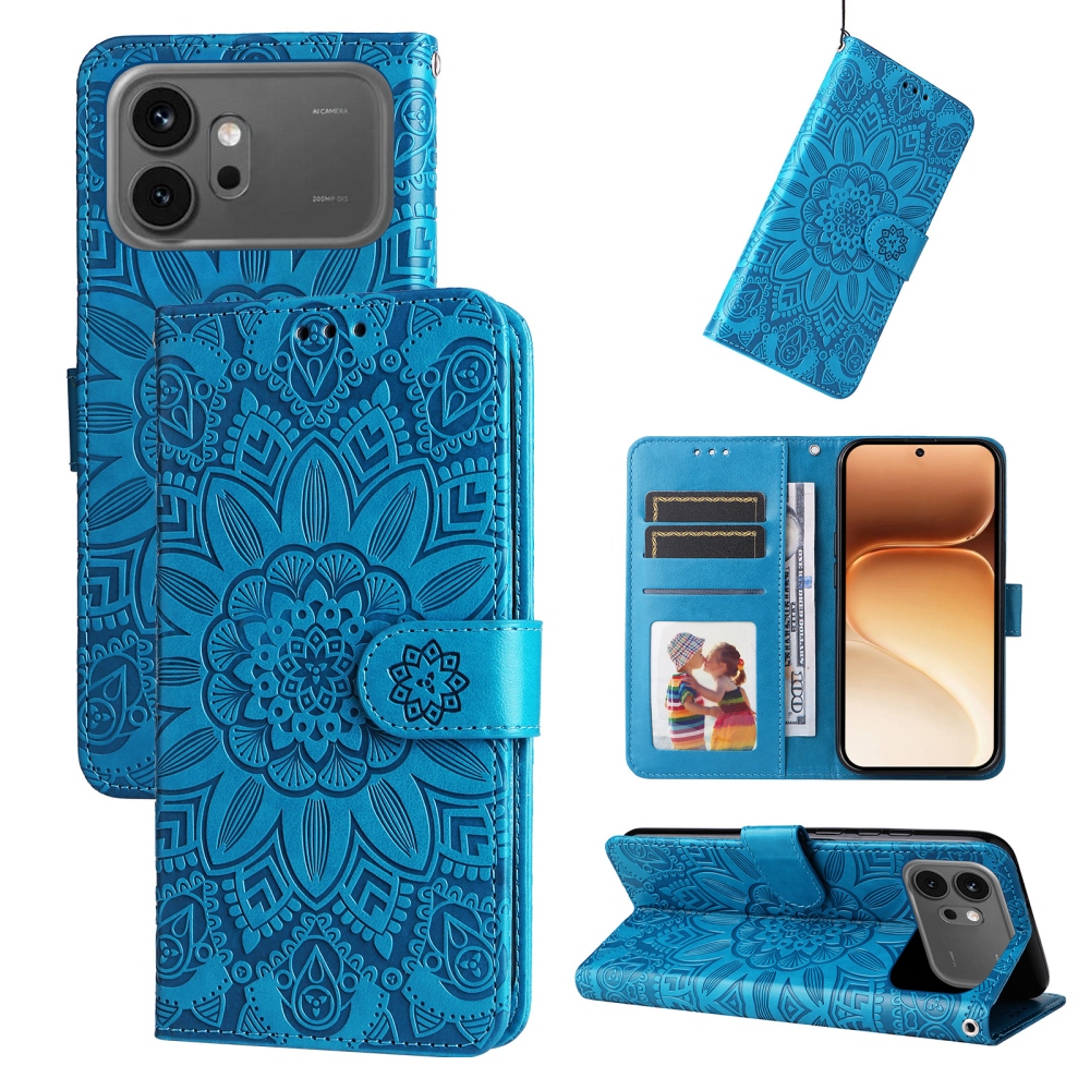 Sunflower knížkové pouzdro na Honor 600 Pro 5G/Honor 600 5G - modré