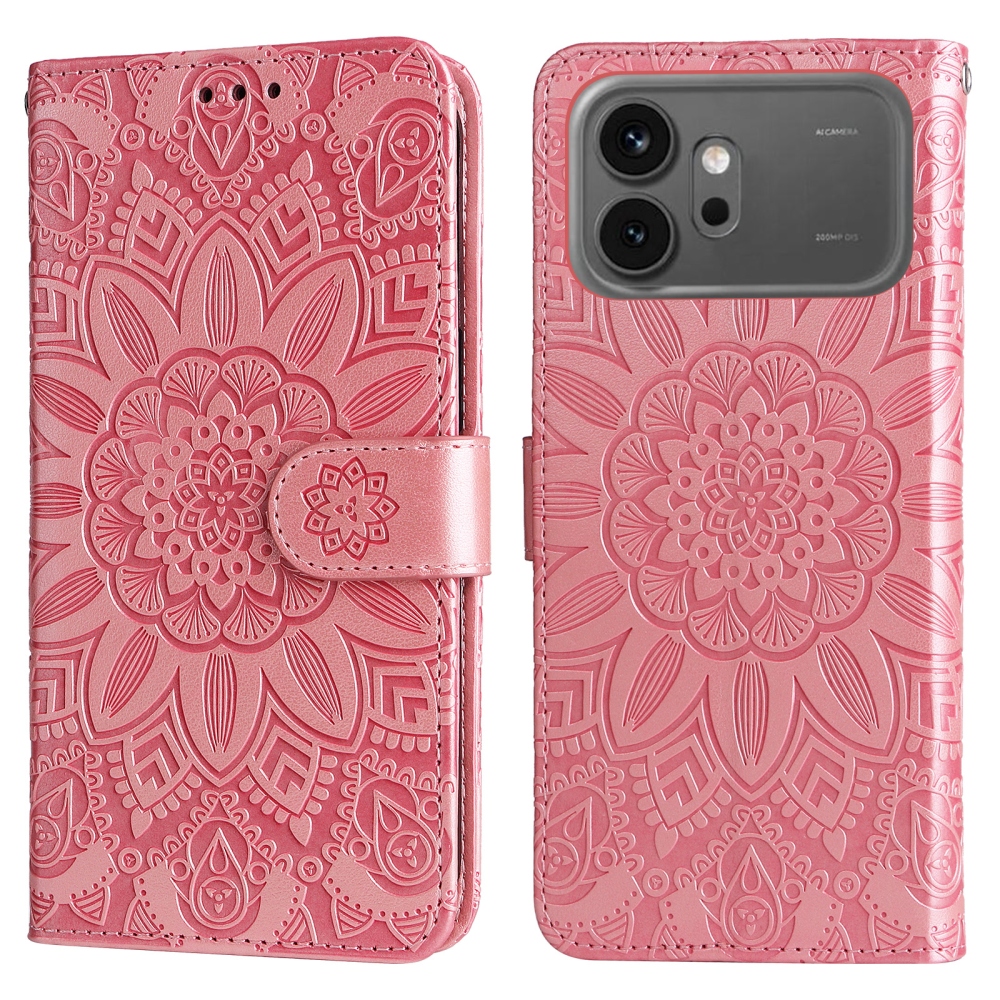 Sunflower knížkové pouzdro na Honor 600 Pro 5G/Honor 600 5G - růžové