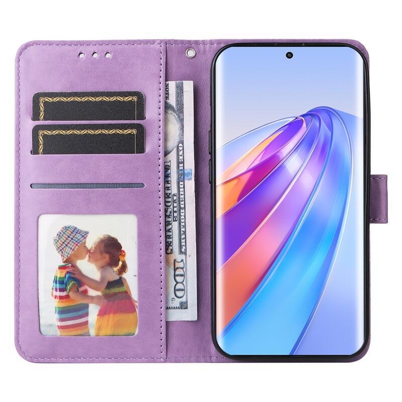 Sunflower knížkové pouzdro na Honor Magic 5 Lite 5G - fialové