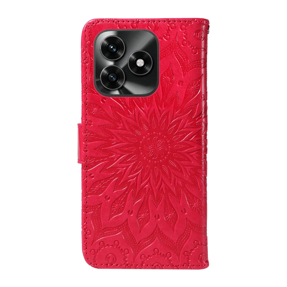 Sunflower knížkové pouzdro na Honor X5c Plus - červené