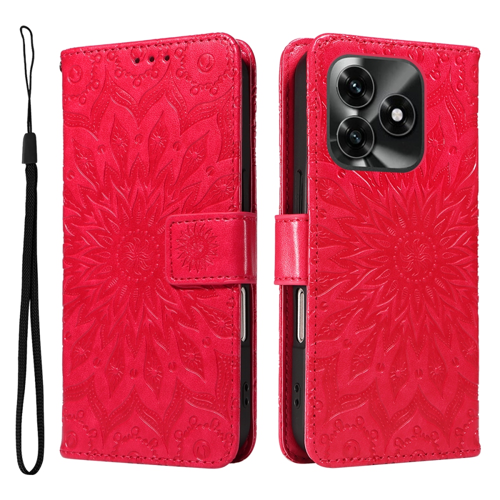 Sunflower knížkové pouzdro na Honor X5c Plus - červené