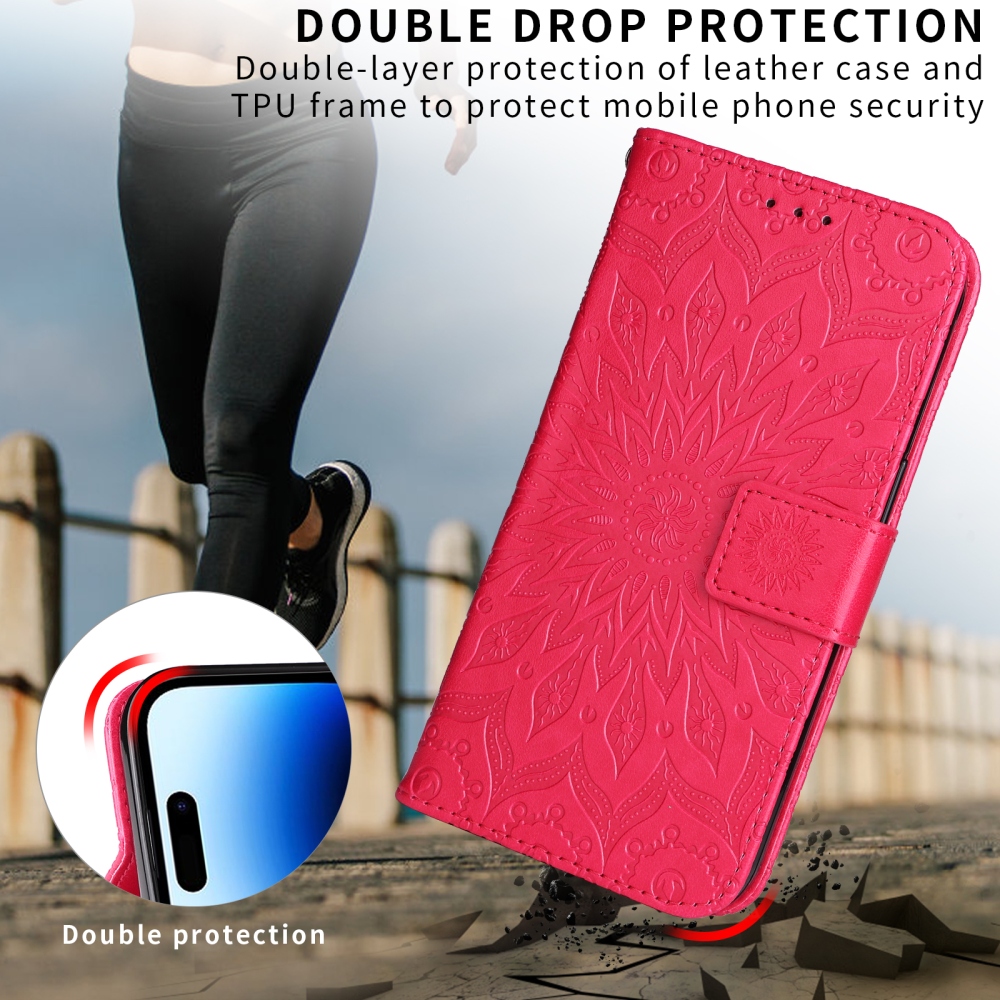 Sunflower knížkové pouzdro na Honor X5c Plus - červené