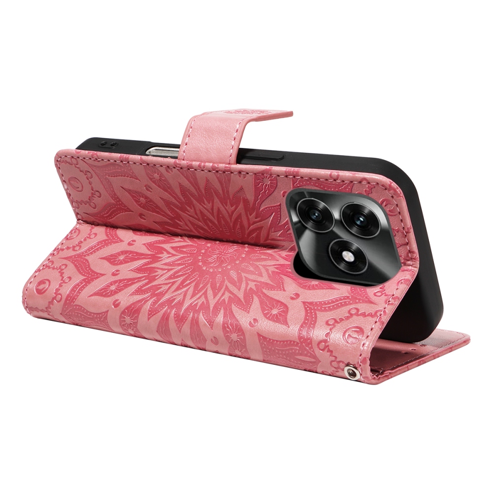 Sunflower knížkové pouzdro na Honor X5c Plus - růžové