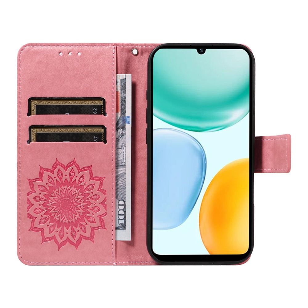 Sunflower knížkové pouzdro na Honor X5c Plus - růžové