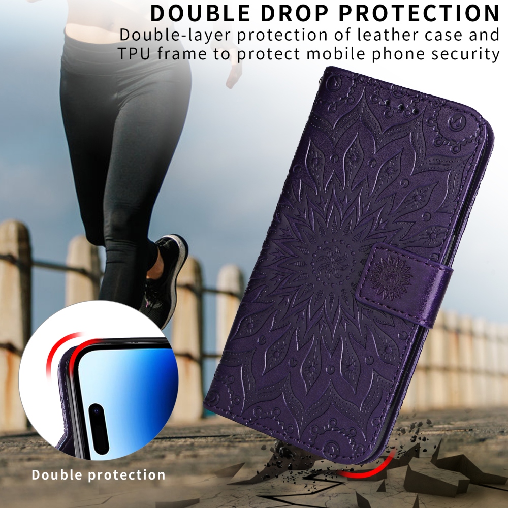 Sunflower knížkové pouzdro na Honor X5c Plus - tmavěfialové