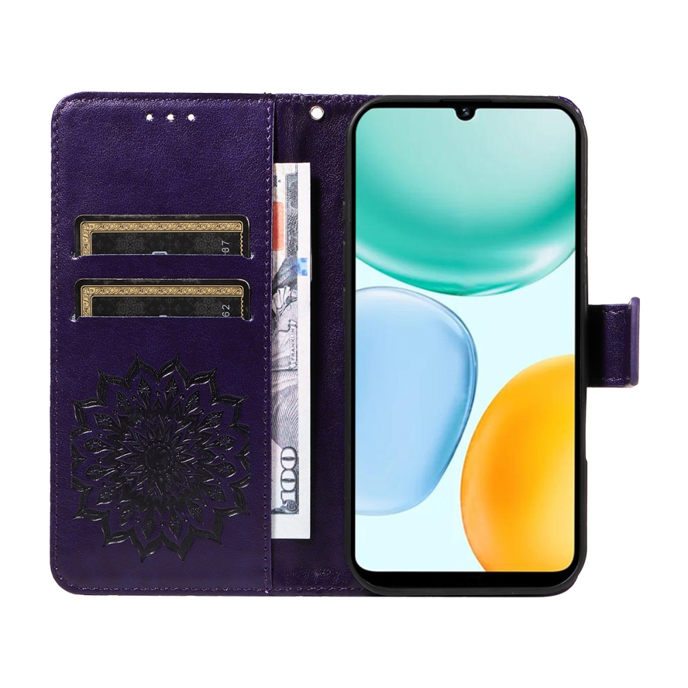 Sunflower knížkové pouzdro na Honor X5c Plus - tmavěfialové