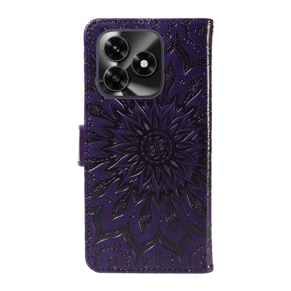 Sunflower knížkové pouzdro na Honor X5c Plus - tmavěfialové