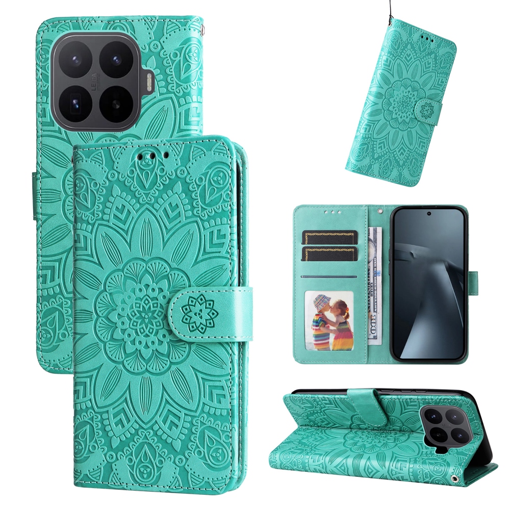 Sunflower knížkové pouzdro na mobil Xiaomi 17T - modrozelené