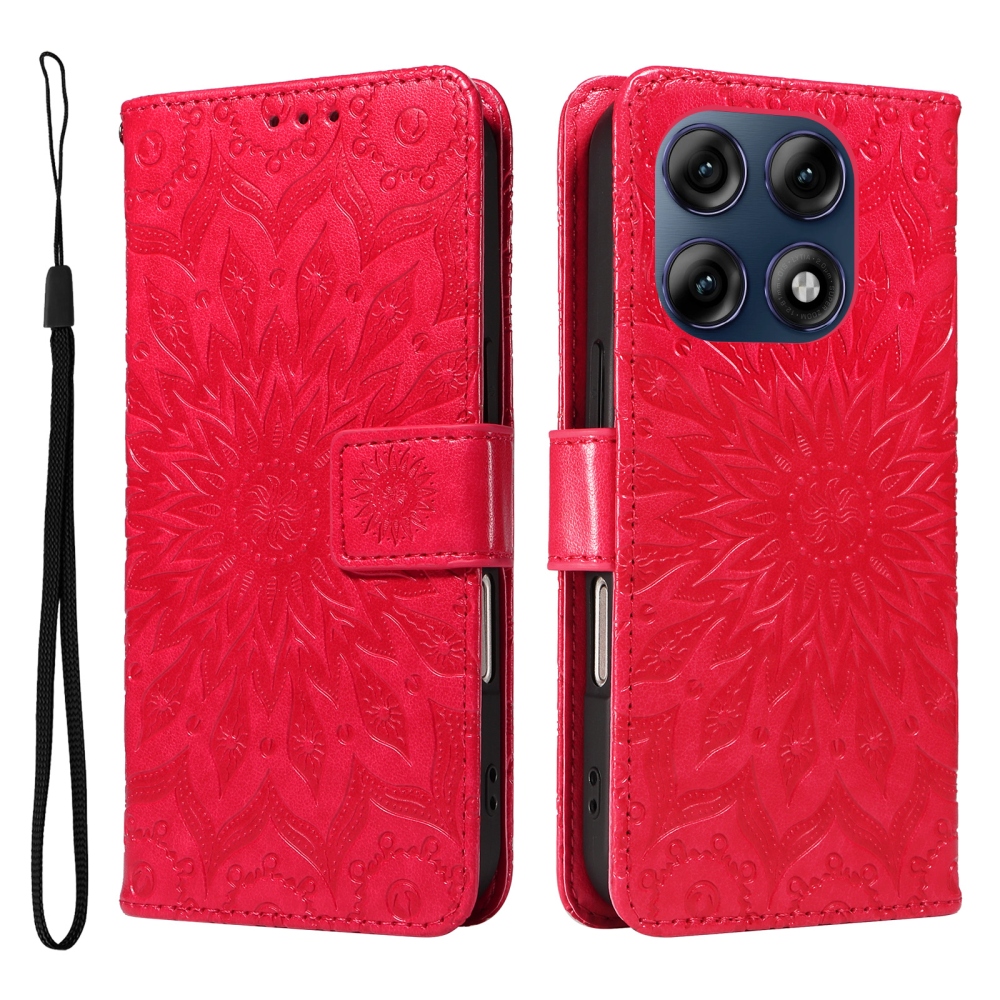 Sunflower knížkové pouzdro na Motorola Edge 70 Pro 5G - červené