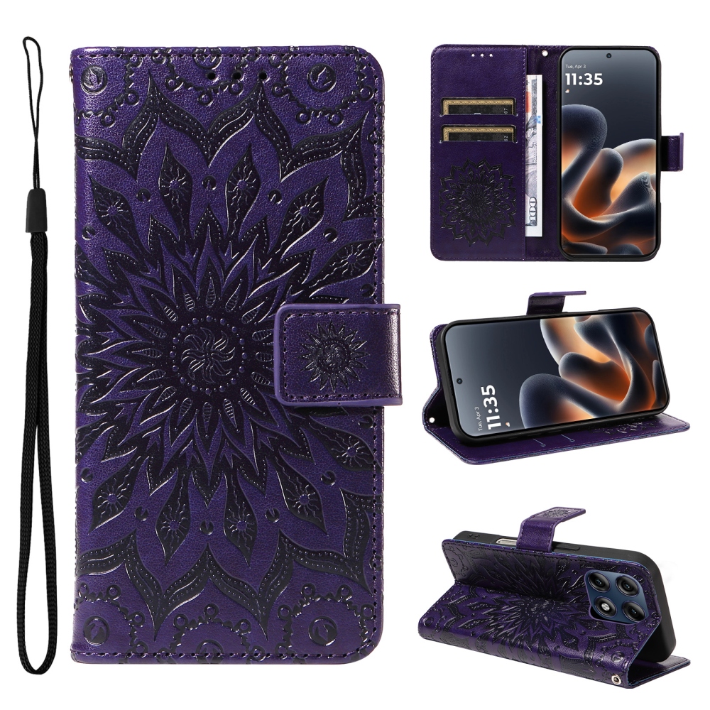 Sunflower knížkové pouzdro na Motorola Edge 70 Pro 5G - fialové