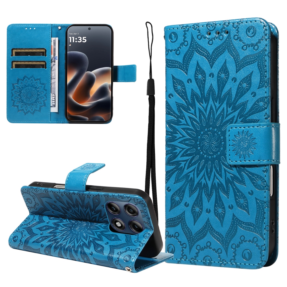 Sunflower knížkové pouzdro na Motorola Edge 70 Pro 5G - modré