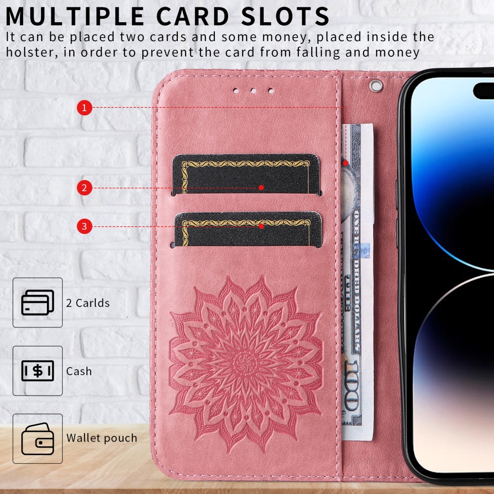 Sunflower knížkové pouzdro na Motorola Edge 70 Pro 5G - růžové