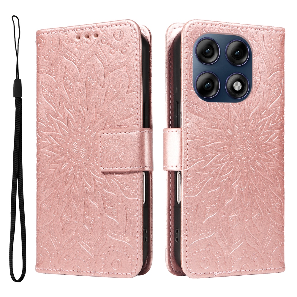 Sunflower knížkové pouzdro na Motorola Edge 70 Pro 5G - růžovozlaté