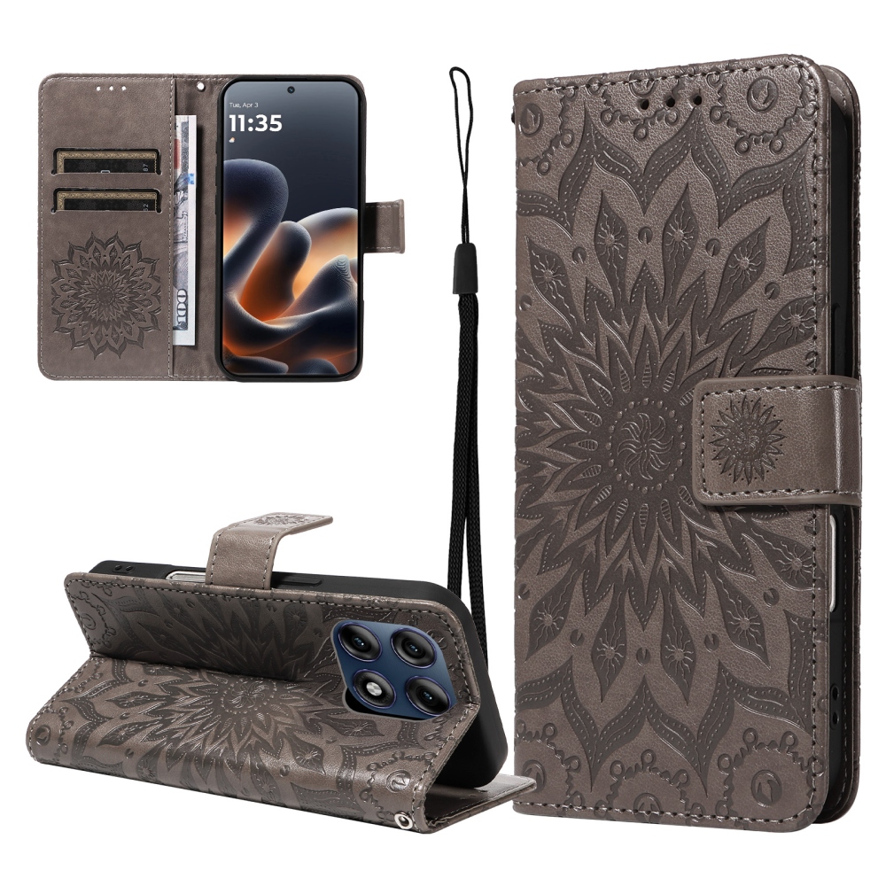 Sunflower knížkové pouzdro na Motorola Edge 70 Pro 5G - šedé
