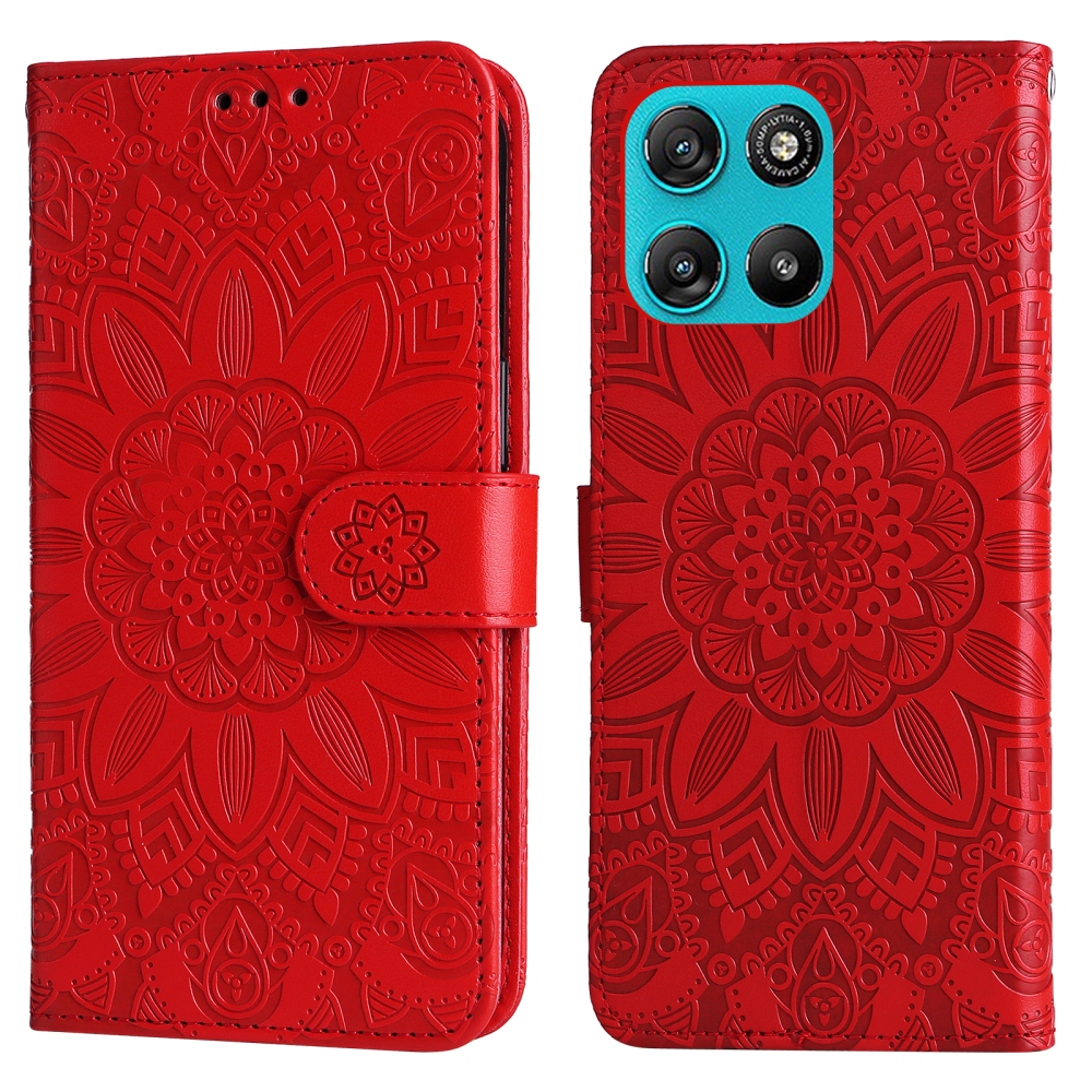 Sunflower knížkové pouzdro na Motorola Moto G57 Power 5G - červené