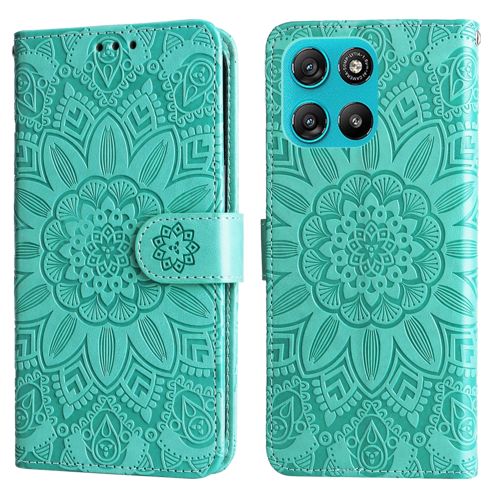 Sunflower knížkové pouzdro na Motorola Moto G57 Power 5G - modrozelené