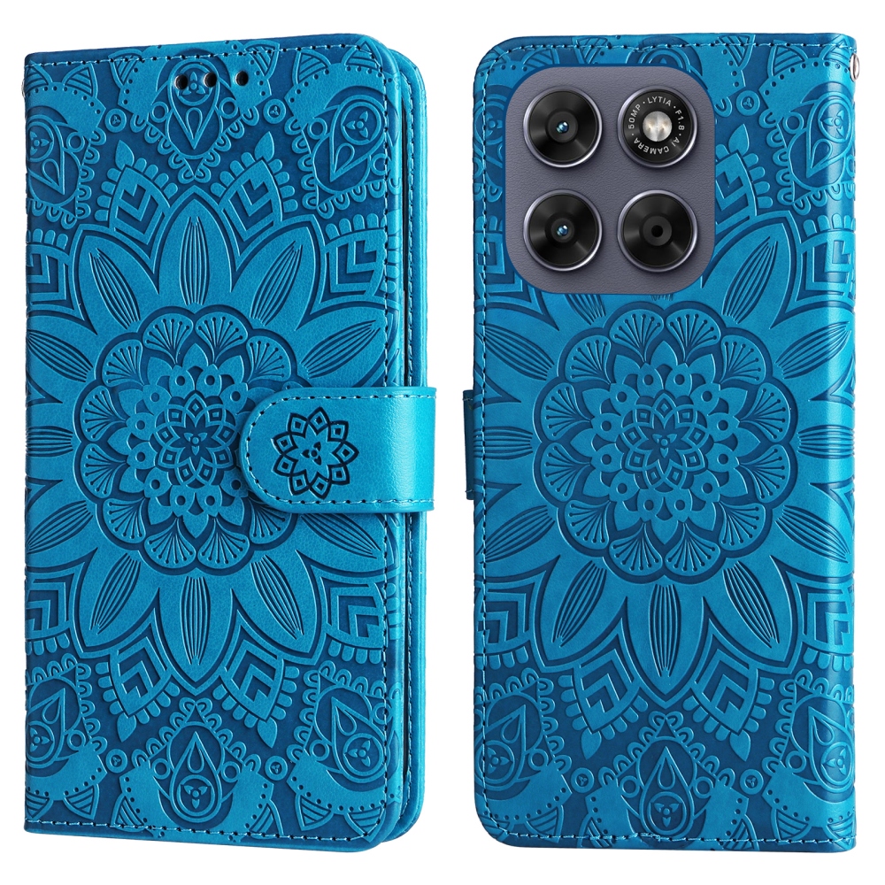Sunflower knížkové pouzdro na Motorola Moto G87 5G/G77 5G/G67 5G - modré