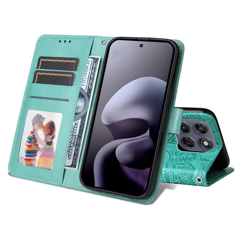 Sunflower knížkové pouzdro na Motorola Moto G87 5G/G77 5G/G67 5G - modrozelené
