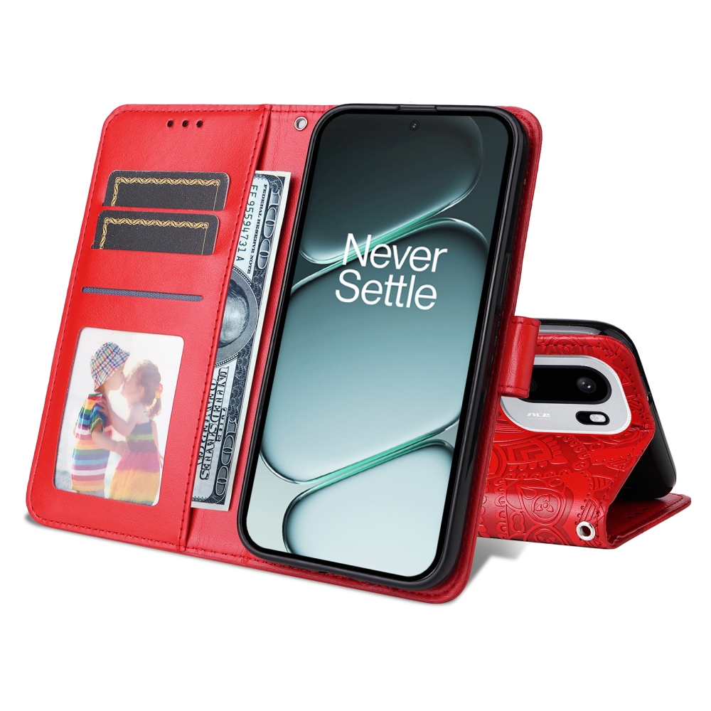 Sunflower knížkové pouzdro na OnePlus 15R 5G - červené