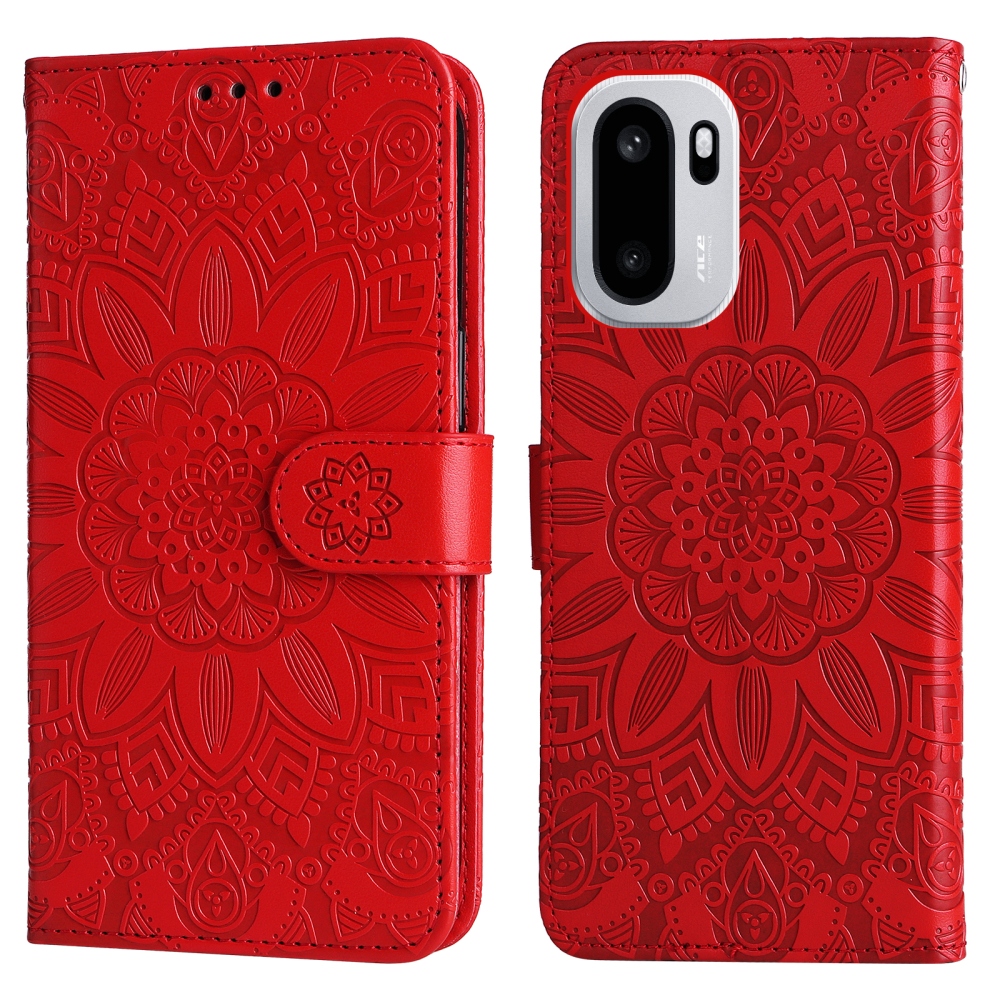 Sunflower knížkové pouzdro na OnePlus 15R 5G - červené