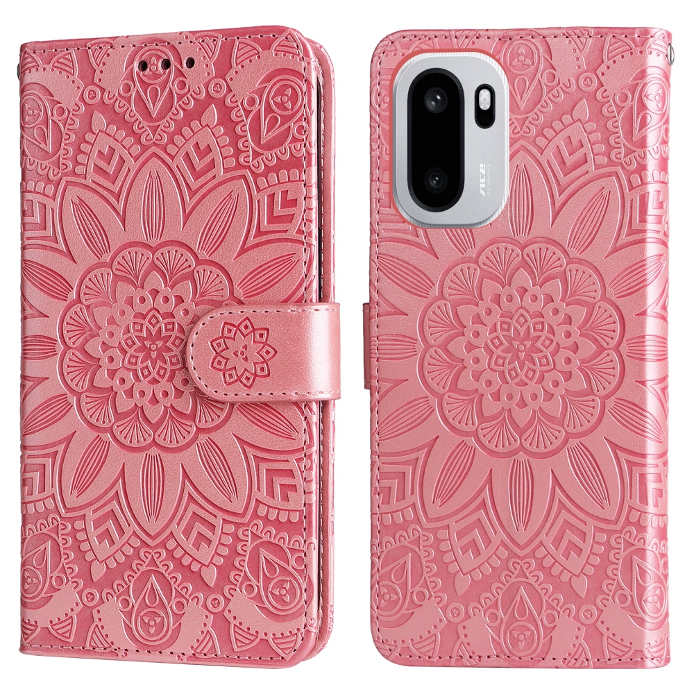 Sunflower knížkové pouzdro na OnePlus 15R 5G - růžové