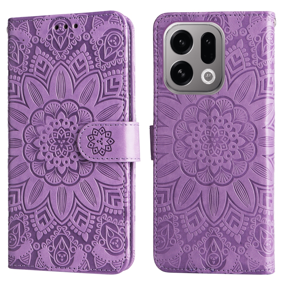 Sunflower knížkové pouzdro na Oppo Find X9 5G - fialové