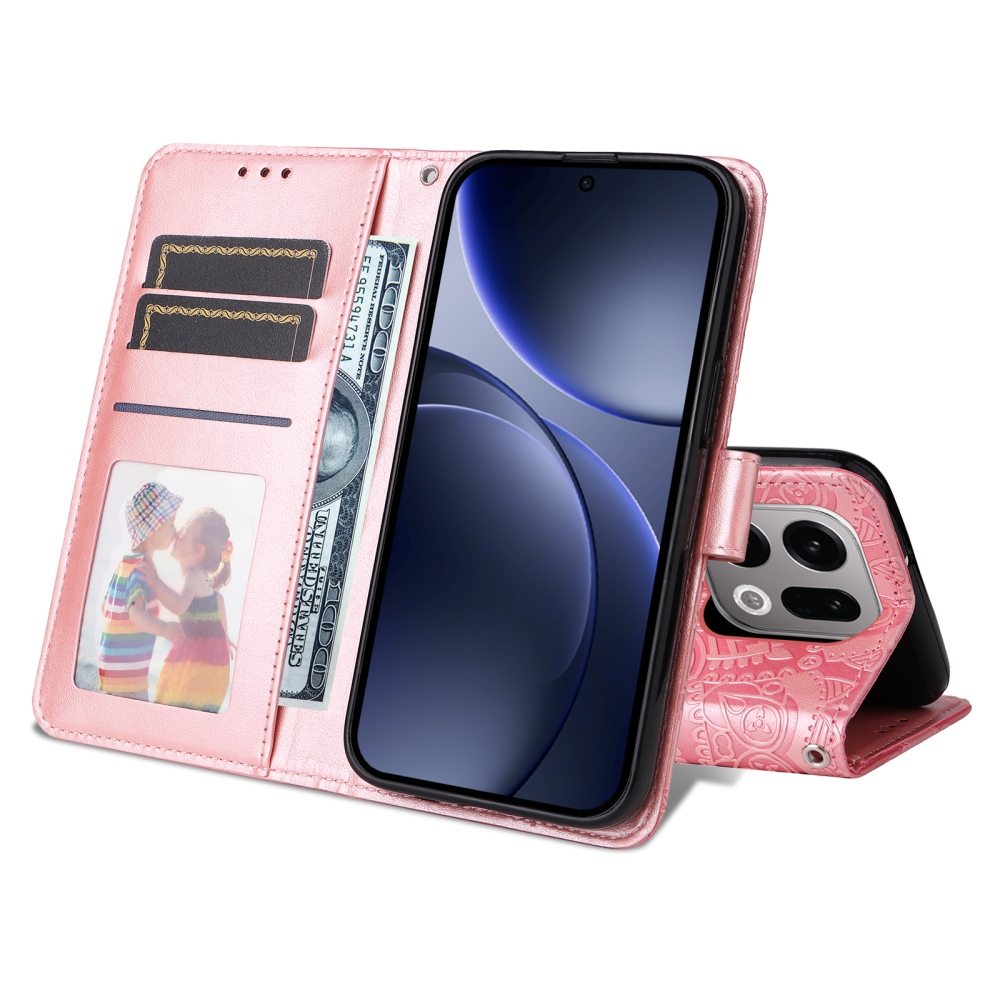 Sunflower knížkové pouzdro na Oppo Find X9 5G - růžové