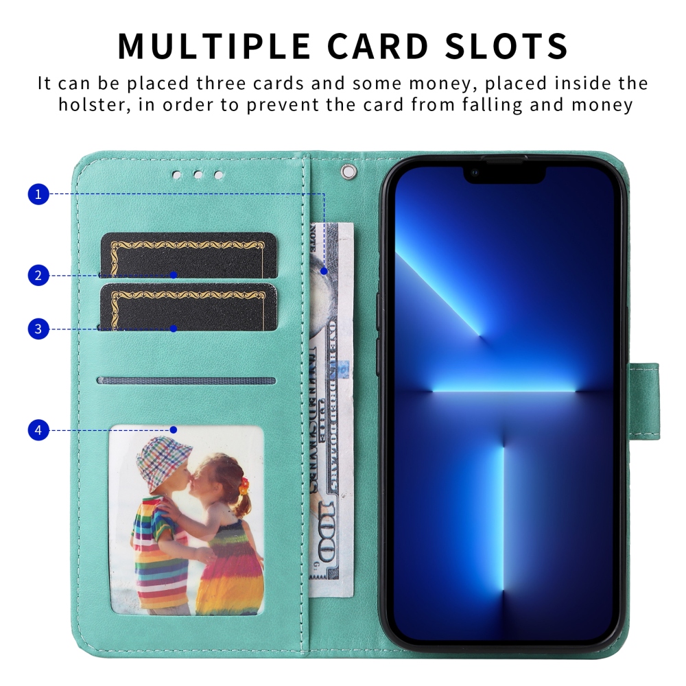 Sunflower knížkové pouzdro na Oppo Find X9 Pro 5G - modrozelené