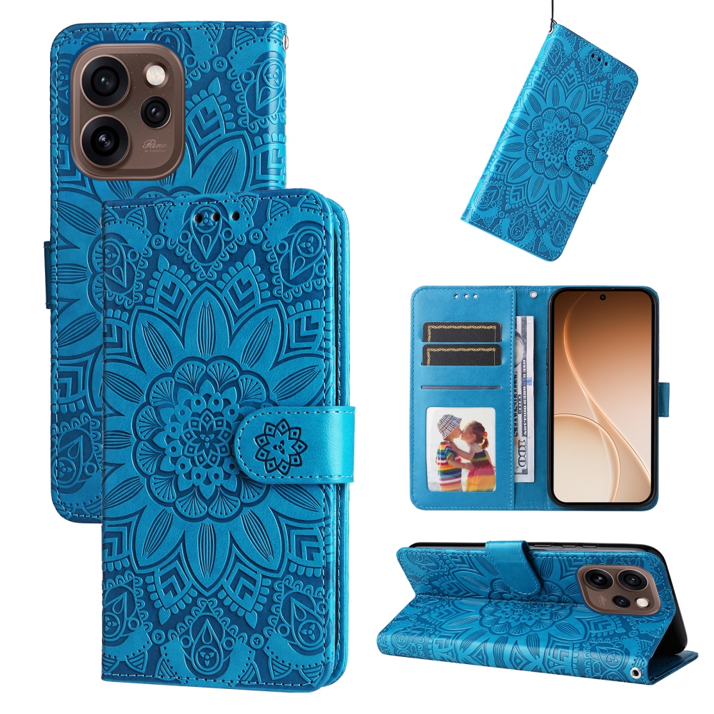 Sunflower knížkové pouzdro na Oppo Reno 15 Pro 5G - modré