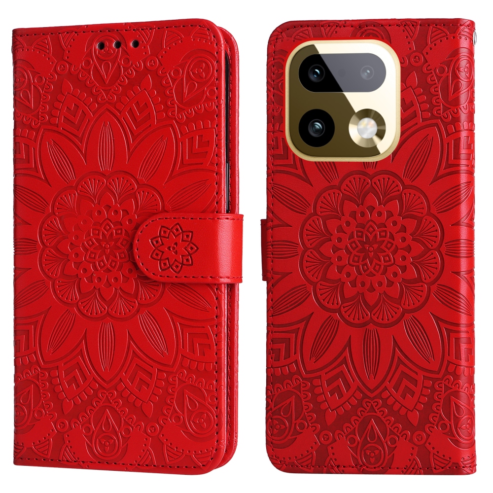 Sunflower knížkové pouzdro na Realme 16 Pro+ 5G - červené