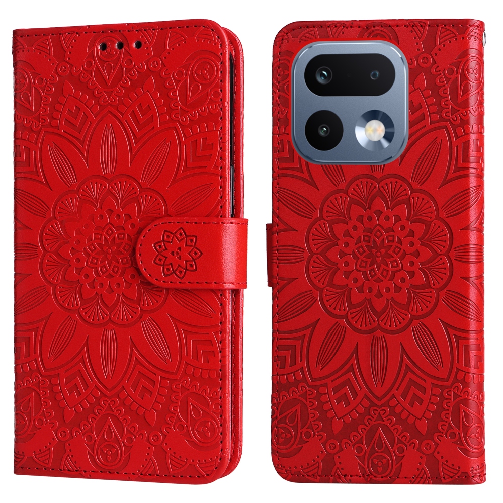 Sunflower knížkové pouzdro na Realme 16 Pro 5G - červené