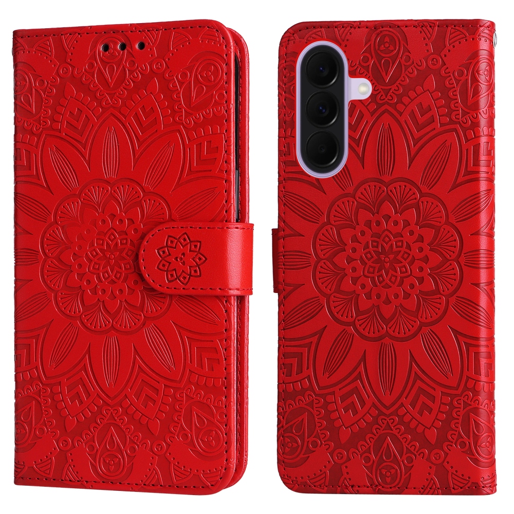 Sunflower knížkové pouzdro na Samsung Galaxy A27 - červené