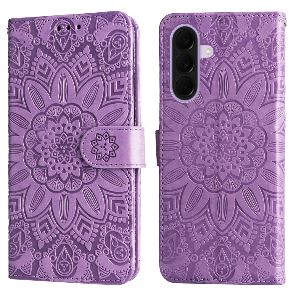 Sunflower knížkové pouzdro na Samsung Galaxy A27 - fialové
