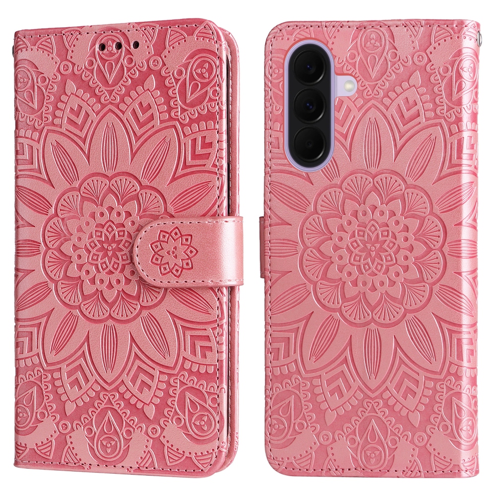 Sunflower knížkové pouzdro na Samsung Galaxy A27 - růžové