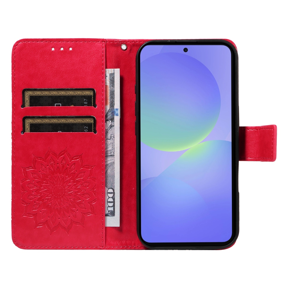 Sunflower knížkové pouzdro na Samsung Galaxy A37 5G - červené