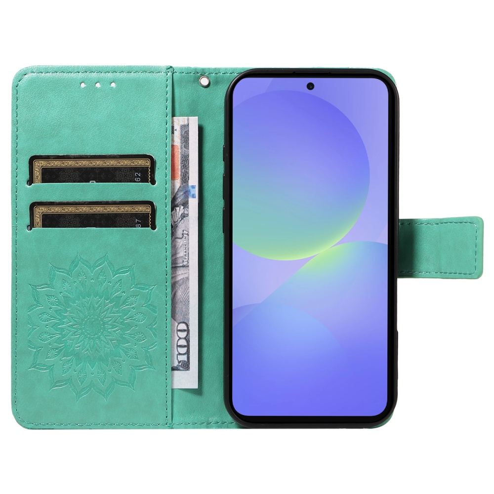 Sunflower knížkové pouzdro na Samsung Galaxy A37 5G - modrozelené