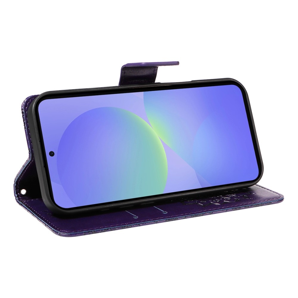 Sunflower knížkové pouzdro na Samsung Galaxy A37 5G - tmavěfialové