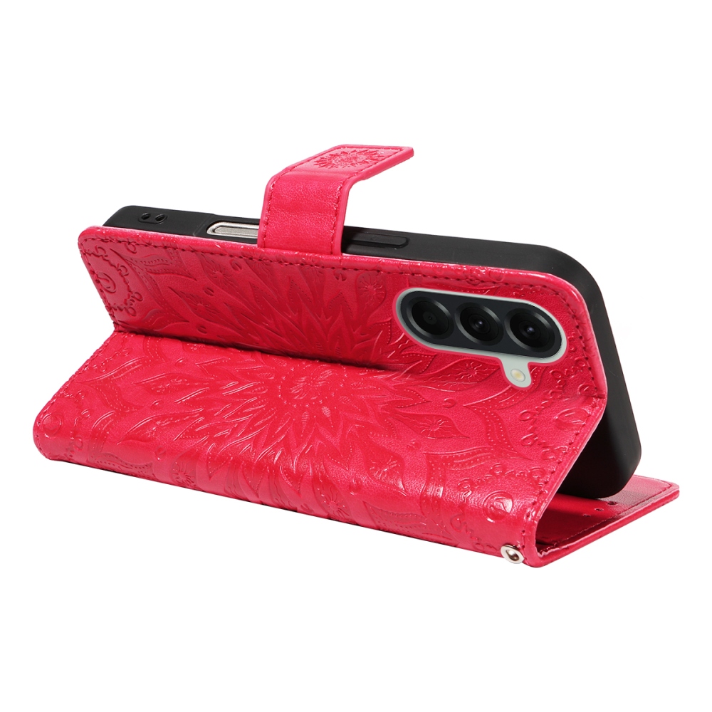 Sunflower knížkové pouzdro na Samsung Galaxy A57 5G - červené