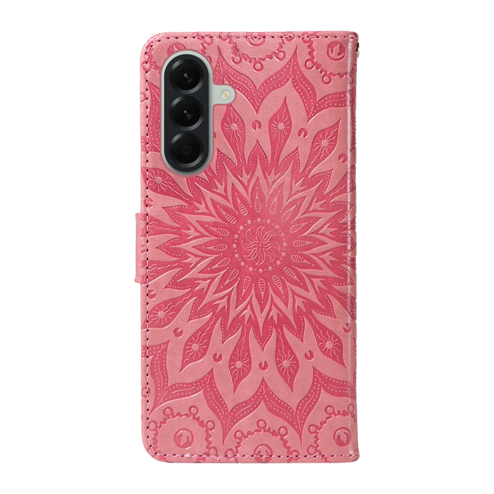 Sunflower knížkové pouzdro na Samsung Galaxy A57 5G - růžové