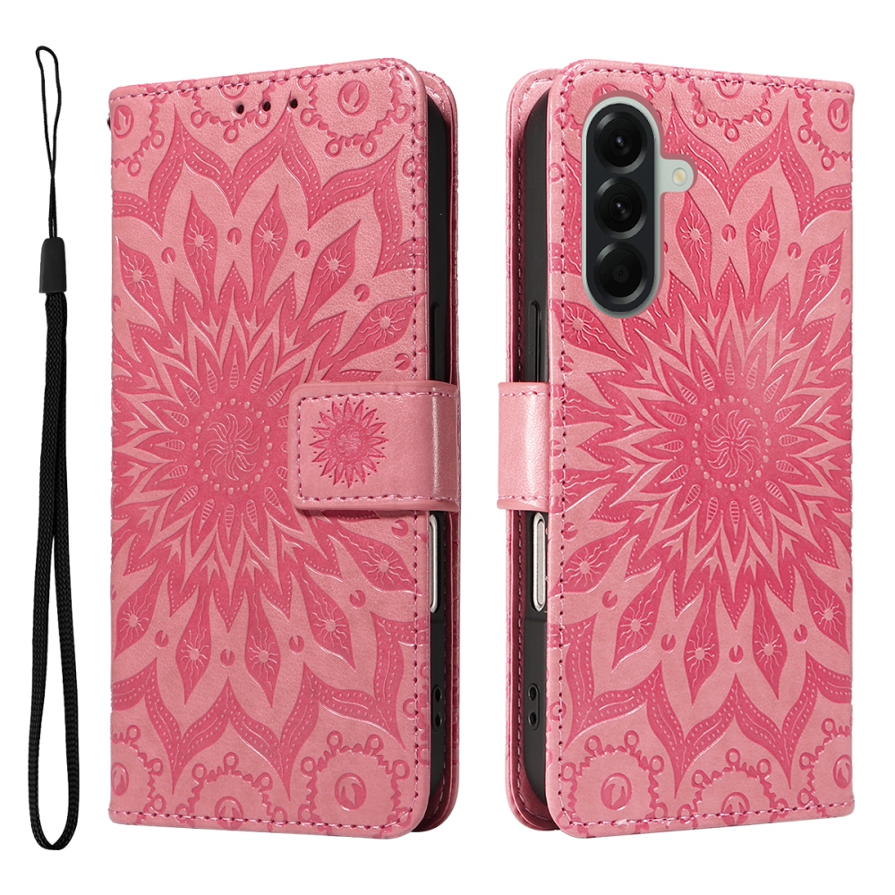 Sunflower knížkové pouzdro na Samsung Galaxy A57 5G - růžové