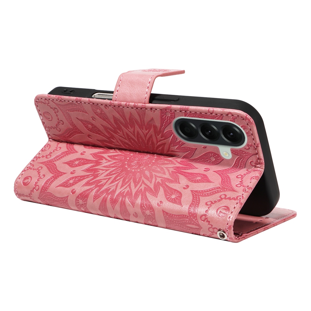 Sunflower knížkové pouzdro na Samsung Galaxy A57 5G - růžové