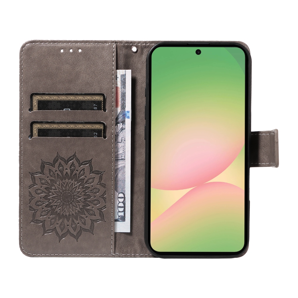 Sunflower knížkové pouzdro na Samsung Galaxy A57 5G - šedé