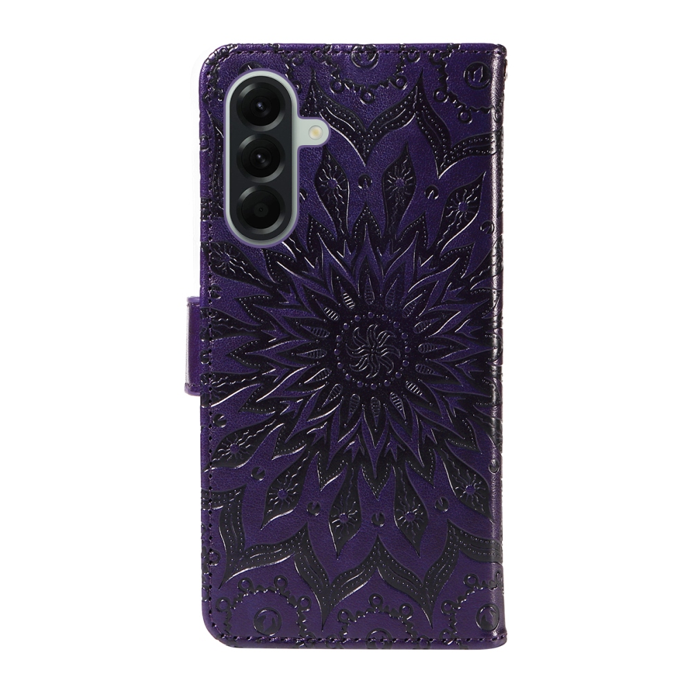Sunflower knížkové pouzdro na Samsung Galaxy A57 5G - tmavěfialové
