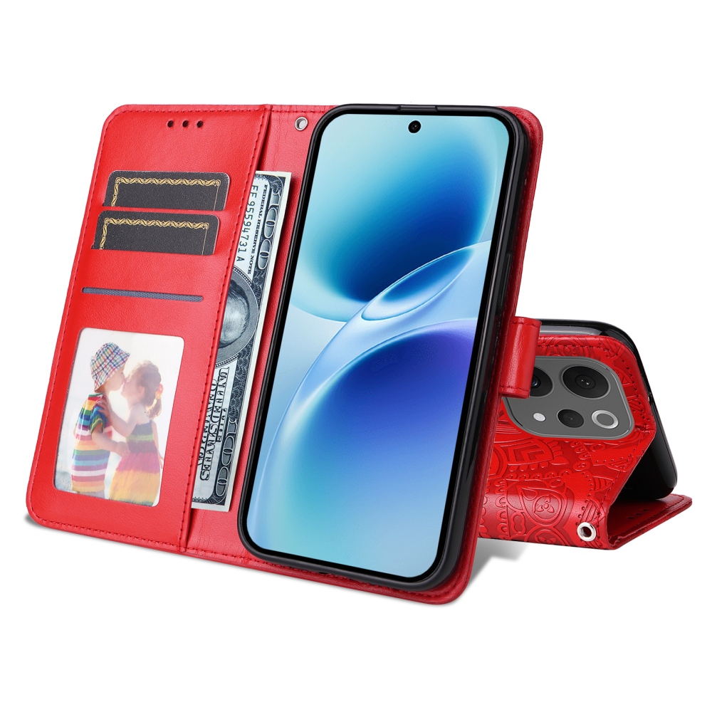 Sunflower knížkové pouzdro na Vivo V70 5G - červené